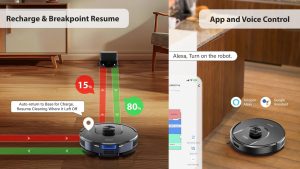 Tikom Robot Vacuum and Mop - Technical Image